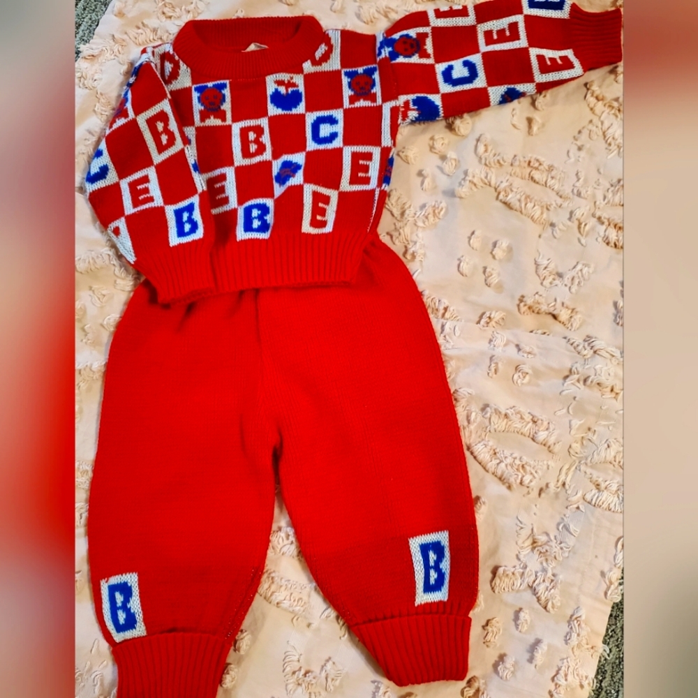 Vintage 18 month old sweater set